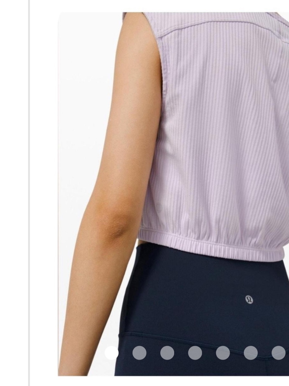 Lululemon LA Cap Sleeve Crop Tee ~ 4 ~ Lavender Dew - Picture 9 of 11